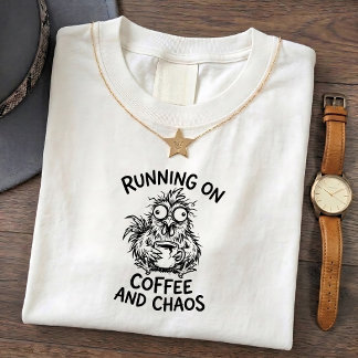 Feral Chickens Coffee Quote Tee