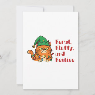 Feral, Fluffy, and Festive Holiday Card