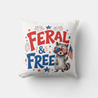 Feral & Free Throw Pillow