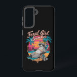 Feral Girl Summer Beach Funny Raccoon Samsung Galaxy S21 Case<br><div class="desc">Feral Girl Summer Beach Funny Raccoon</div>