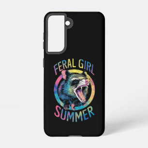 Feral Girl Summer Opossum Tie Dye Raccoon Samsung Galaxy S21 Case