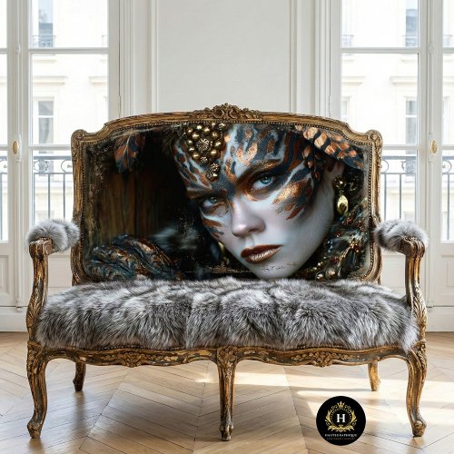Feral Gold Warrior Tribal Leopard Queen Decoupage Tissue Paper