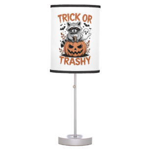 Feral Halloween Trick or Trashy Table Lamp