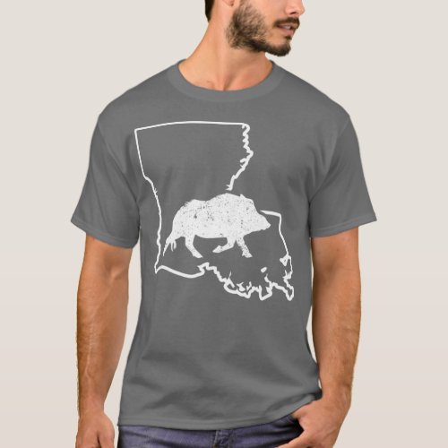 Feral Hog Trapping Louisiana Wild Boar Hog Hunting T_Shirt