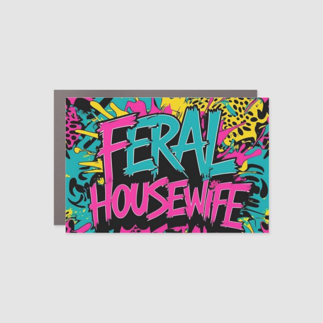 Feral Housewife Car Magnet (Front)