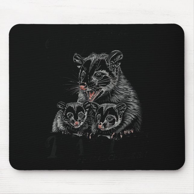 Feral Mom Ossum Funny Animal Quote Mother’s Day  Mouse Pad (Front)