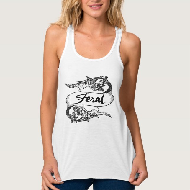Feral tank top (b&w) (Front)