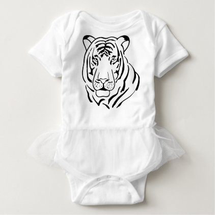 Feral Tiger Drawing Baby Bodysuit