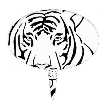 Feral Tiger Drawing Cake Topper