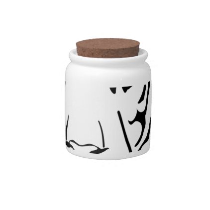 Feral Tiger Drawing Candy Jars