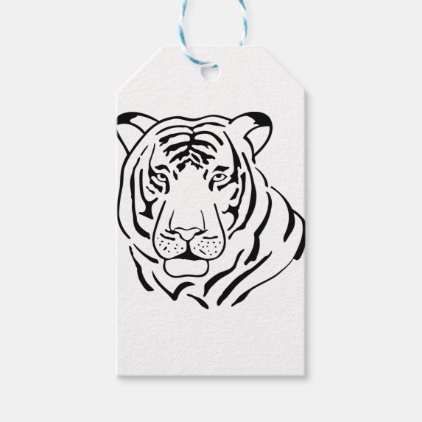 Feral Tiger Drawing Gift Tags