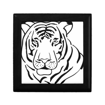 Feral Tiger Drawing Jewelry Box