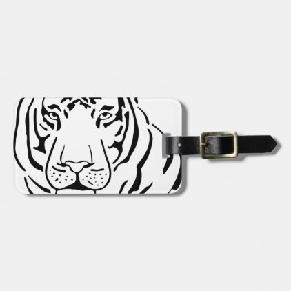 Feral Tiger Drawing Luggage Tag