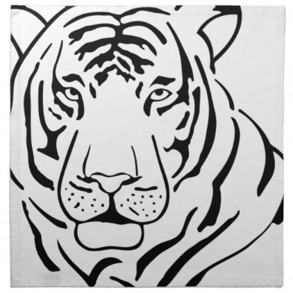 Feral Tiger Drawing Napkin