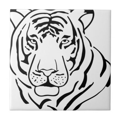 Feral Tiger Drawing Tile