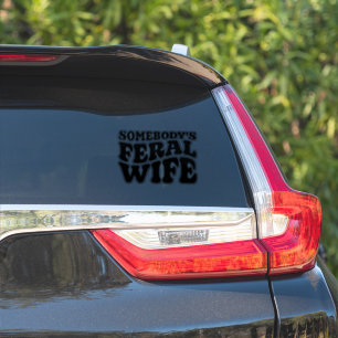 feral wife car vinyl car decal