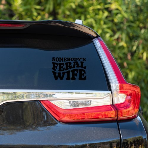 feral wife car vinyl car decal