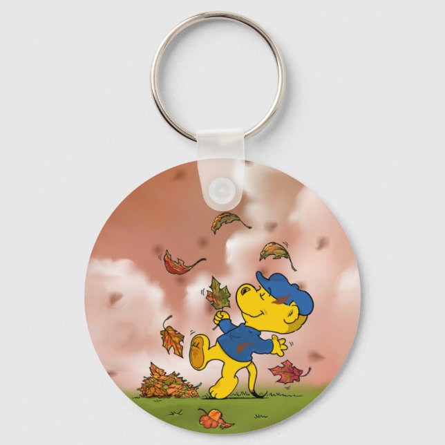 Ferald Amongst The Autumn Leaves Keychain (Front)