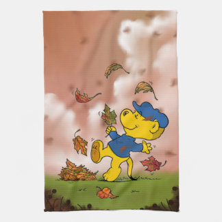 Ferald Amongst The Autumn Leaves Kitchen Towel