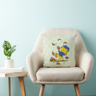 Ferald Amongst The Autumn Leaves Throw Pillow