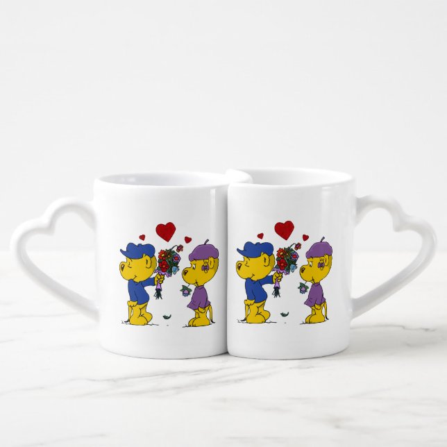 Ferald and Sahsha Ferret Coffee Mug Set (Front Nesting)