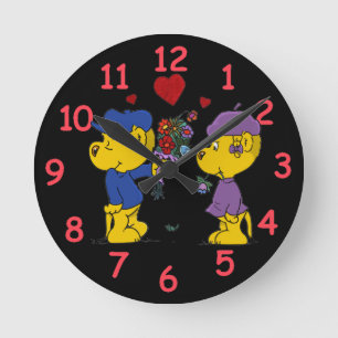 Ferald and Sahsha Ferret  Round Clock