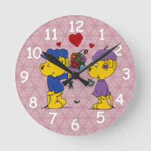 Ferald and Sahsha Ferret Round Clock