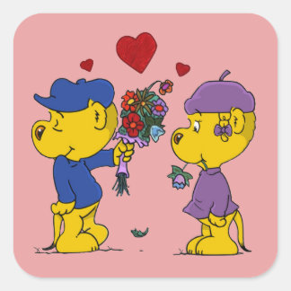 Ferald and Sahsha Ferret  Square Sticker