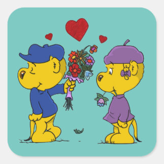 Ferald and Sahsha Ferret  Square Sticker