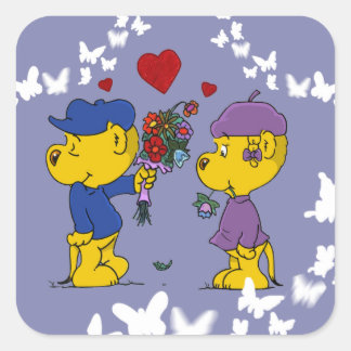 Ferald and Sahsha Ferret  Square Sticker