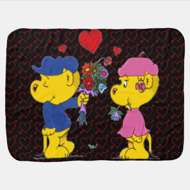 Ferald and Sahsha Stroller Blanket (Horizontal)