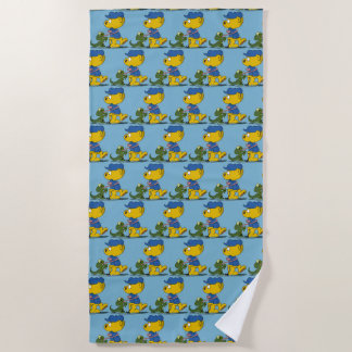 Ferald and The Baby Lizard Beach Towel