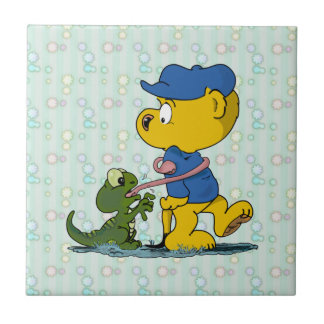 Ferald and the Baby Lizard Ceramic Tile