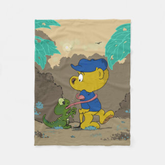 Ferald and The Baby Lizard Fleece Blanket