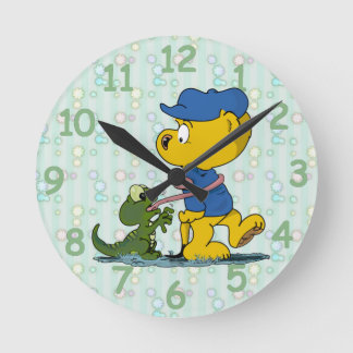 Ferald and the Baby Lizard Round Clock