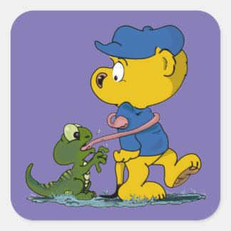 Ferald and The Baby Lizard  Square Sticker