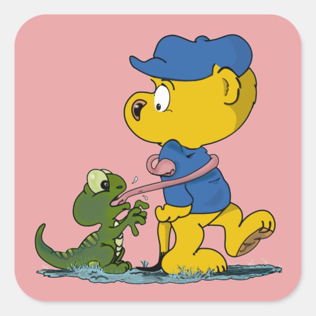 Ferald and The Baby Lizard  Square Sticker (Front)