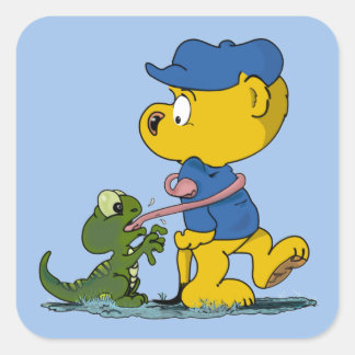 Ferald and The Baby Lizard  Square Sticker