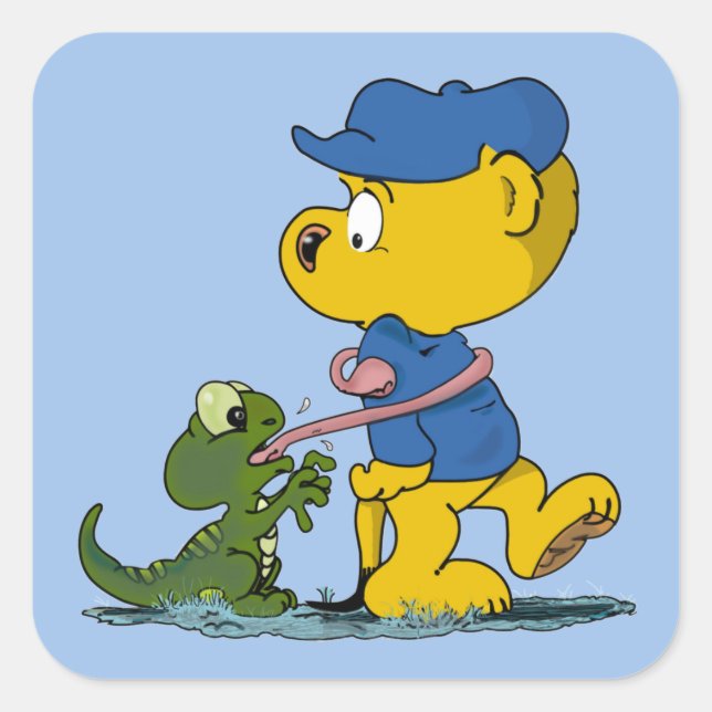 Ferald and The Baby Lizard  Square Sticker (Front)