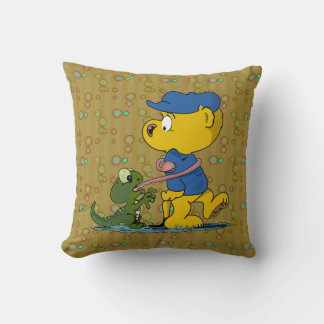 Ferald and The Baby Lizard Throw Pillow