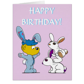 Ferald and The Bunnies Birthday Card