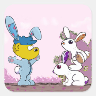 Ferald and The Bunnies Square Sticker