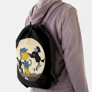 Ferald and The Pesky Crows Drawstring Bag
