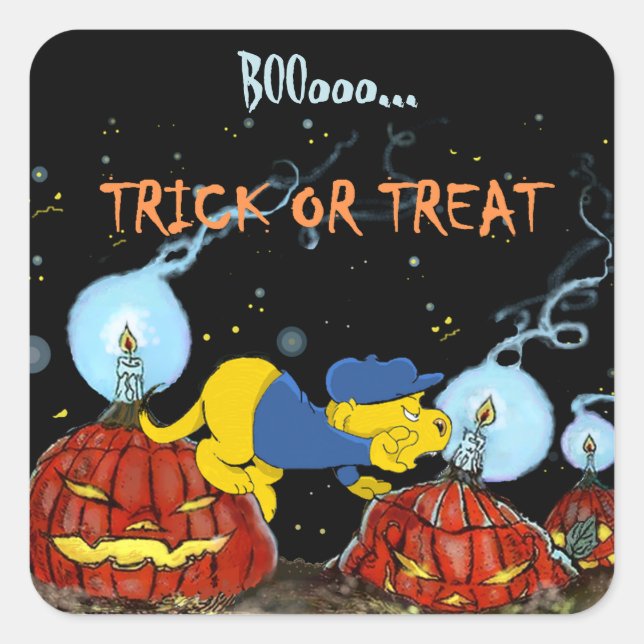 Ferald and The Rotten Pumpkins Square Sticker (Front)