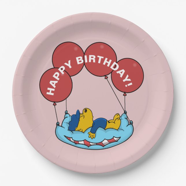 Ferald | Birthday Balloon Paper Plates (Front)