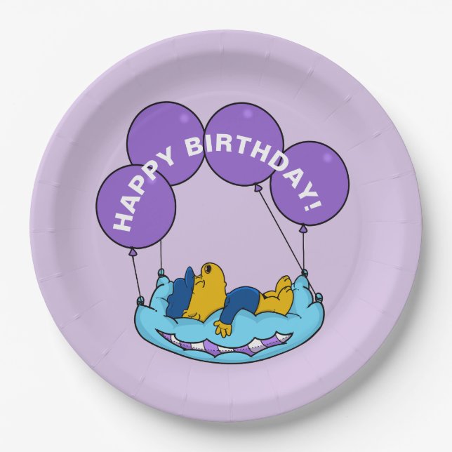 Ferald | Birthday Balloon Paper Plates (Front)
