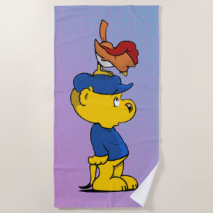Ferald & Birzy Ferret Meets Whippoorwill Beach Towel