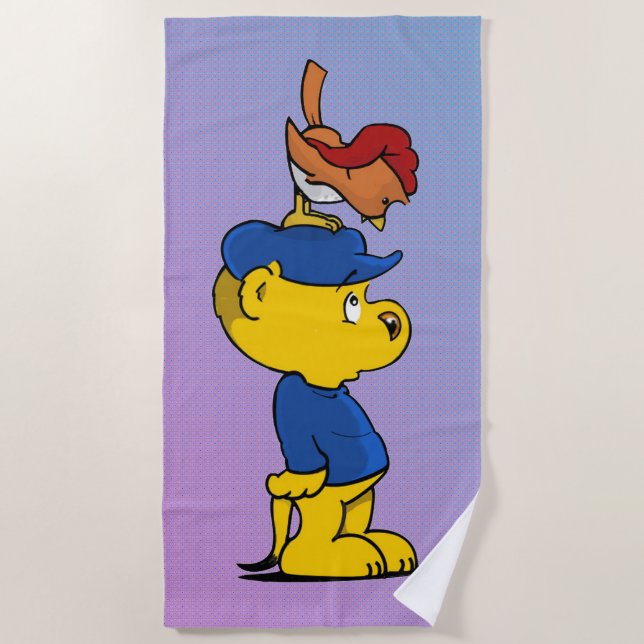 Ferald & Birzy | Ferret Meets Whippoorwill Beach Towel (Front)