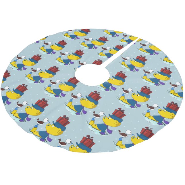 Ferald | Christmas Brushed Polyester Tree Skirt (Angled)