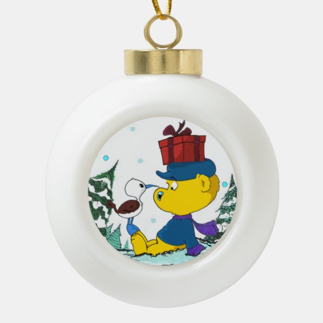 Ferald | Christmas Ceramic Ball Christmas Ornament (Front)